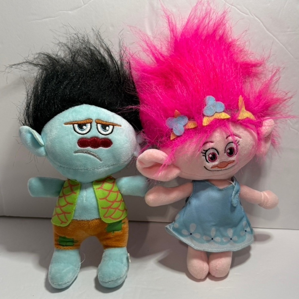 DreamWorks Trolls Plush‎ Dolls Poppy & Grumpy Branch Stuffed Animals Kids Toys